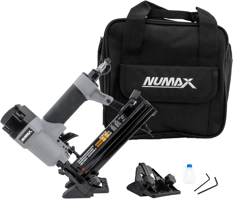 NuMax SFBC940 Pneumatic 4-in-1 18-Gauge 1-5/8" Mini Flooring Nailer/Stapler with Bag - Image 2