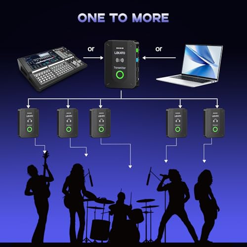 LEKATO Wireless in Ear Monitor System MS02 Transmitter Upgraded 24G Stereo IEM System Low Latency AutoPairingOne to More inEar Monitoring for ChurchBandSingerStage Only Transmitter - Image 3