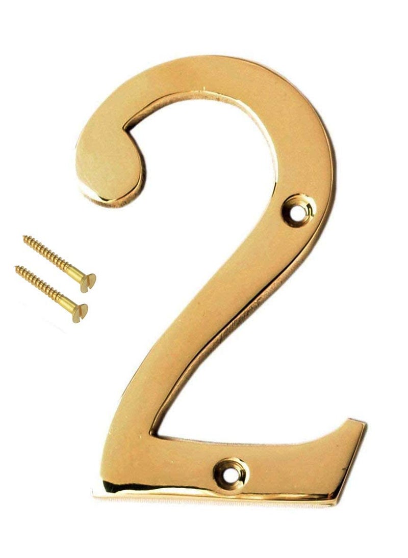ESPLANADE eSplanade 4 Brass House Hotel Door Number Plaque Sticky Numeric Numerical Digit 09 2two  - Image 2