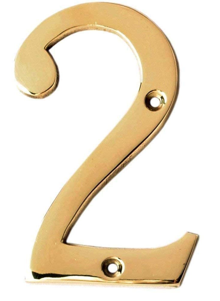 ESPLANADE eSplanade 4 Brass House Hotel Door Number Plaque Sticky Numeric Numerical Digit 09 2two  - Image 1