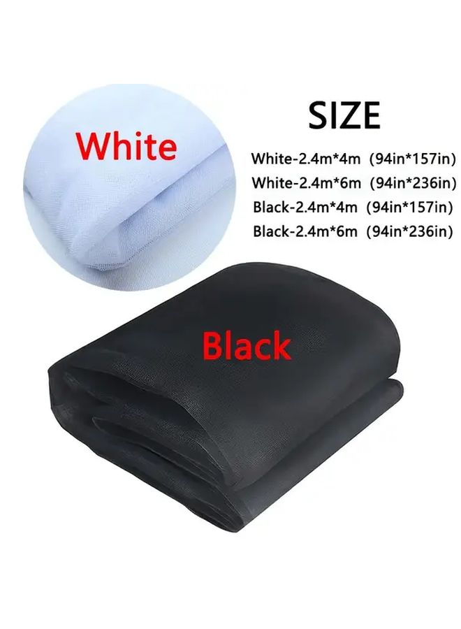 Black Outdoor Mesh Netting 2 4m By 4m For Patio Pergola Garden Mosquito Bird Repellent - Image 5