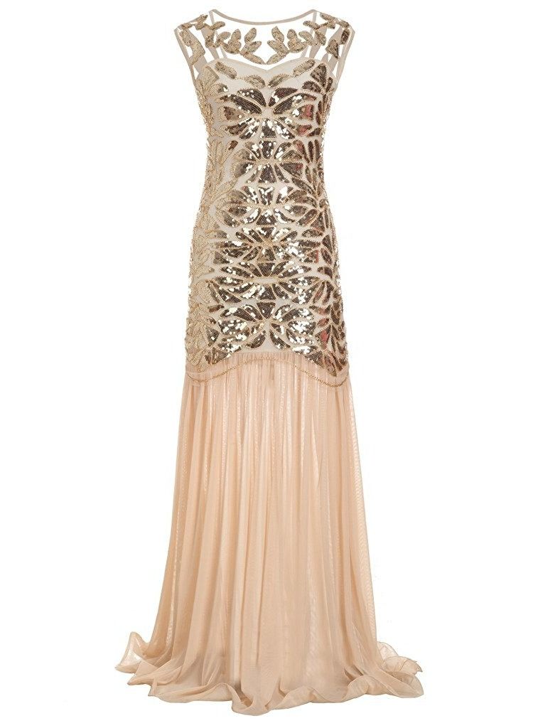 Loquat Vintage Plus-size Party Dress Gold  - Image 2