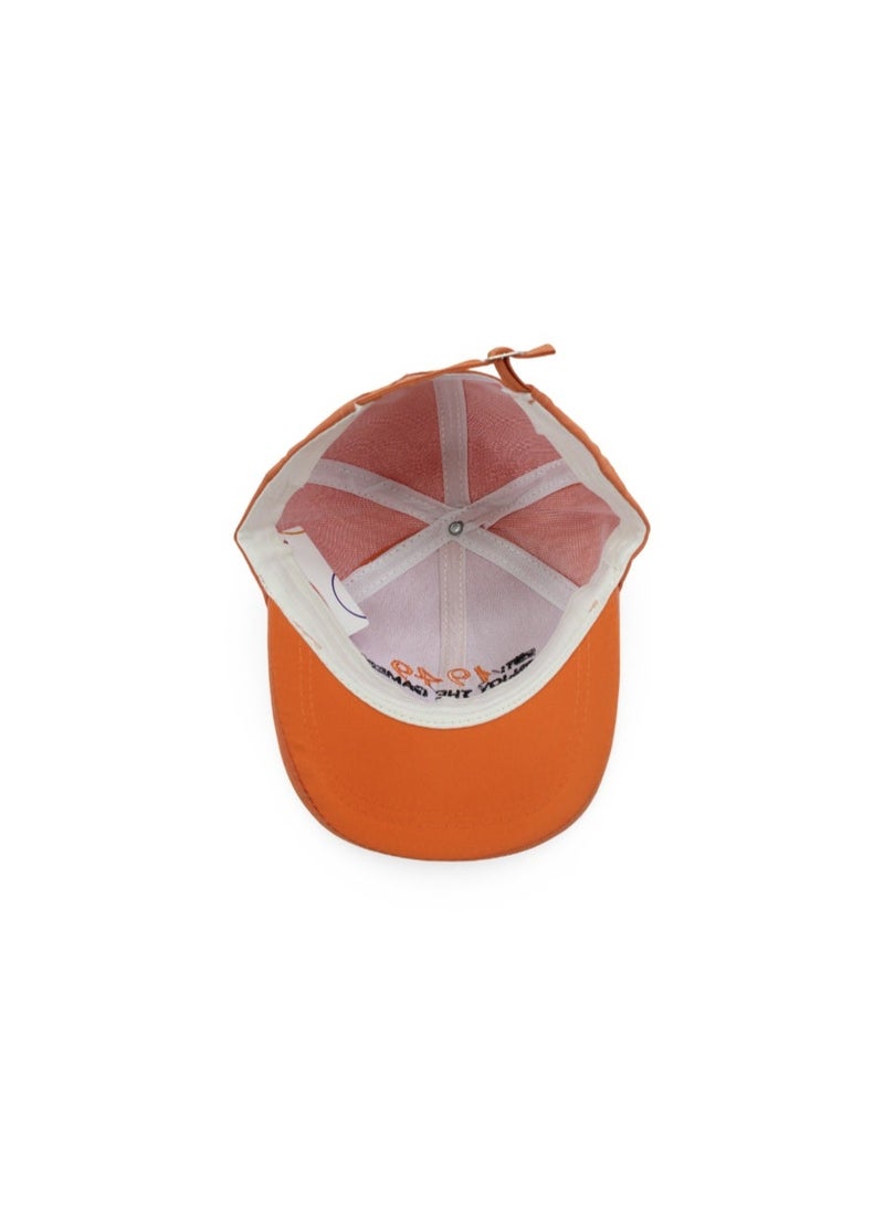 Fancy Boys Cotton Cap – Orange with "1949" Embroidery - Image 2