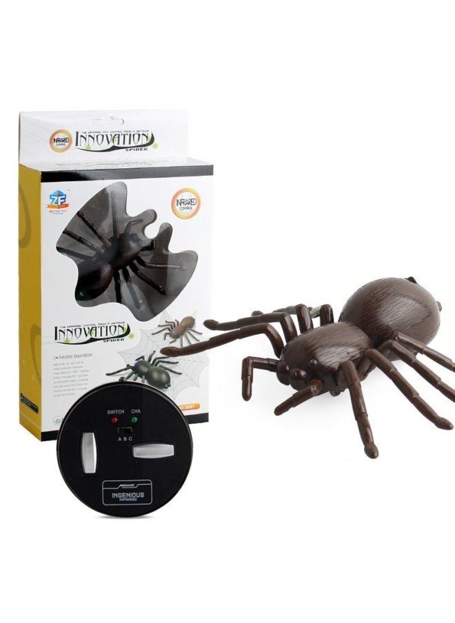 45 Electric Infrared Remote Control Toys Strange Simulation Insects Animal Trick Trick Trick Reptiles-Color:9991 Spider Brown (remote Control Rechargeable) 153g-Specification:Support Labeling  - Image 1