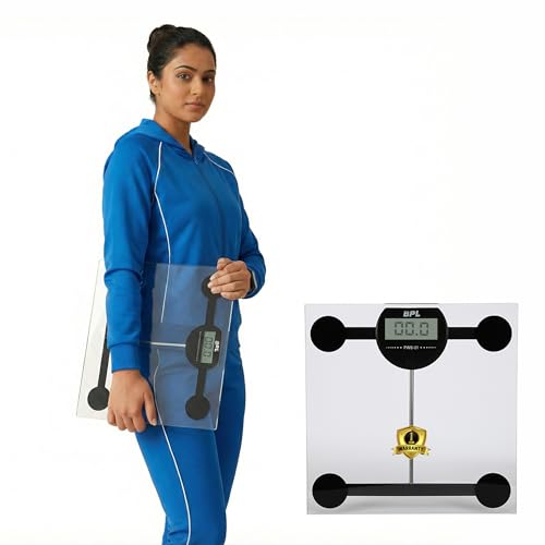 BPL Medical Technologies PWS-01 Personal Weighing Scale for Highly Accurate Digital Bathroom Body Scale, Precisely Measures Weight Up to 180Kg - Transparent - Image 1