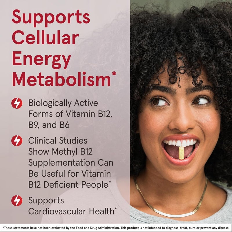 Jarrow Formulas Methyl B12 1000 MCG and Methyl Folate 400 MCG Extra Strength Cellular Energy Metabolism and Cardiovascular Health Formula1 With P5P 100 Chewable Tablets Up to a 100 Day Supply - Image 4
