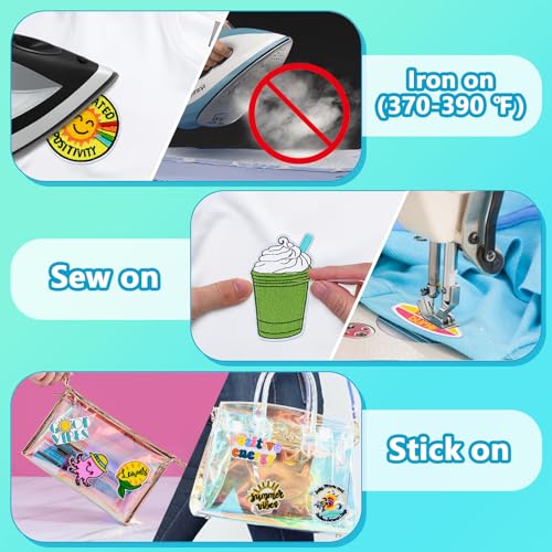 Yaveron 22Pcs Summer Iron on Patches Vsco Vintage Embroidered Patches Cute Hawaiian Applique Patches for Clothing Backpacks Jeans Hats - Image 4