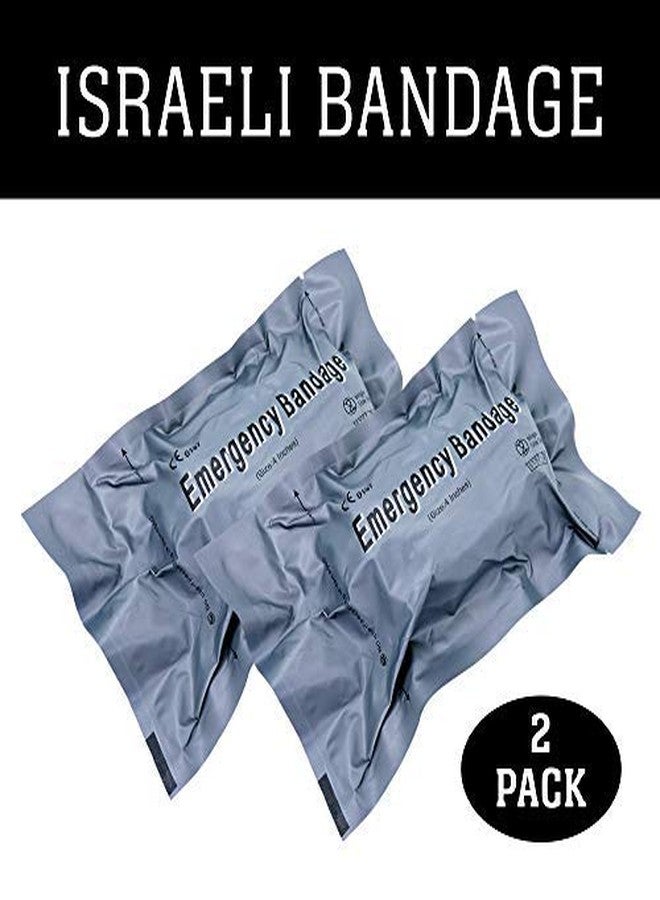LINE2design Israeli 4” Compression Bandage - First Aid Wound Injury Sterile Battle Dressing - EMS Emergency Stop The Bleed Control Medical Trauma Wound Care- Pack of 2 - Image 2