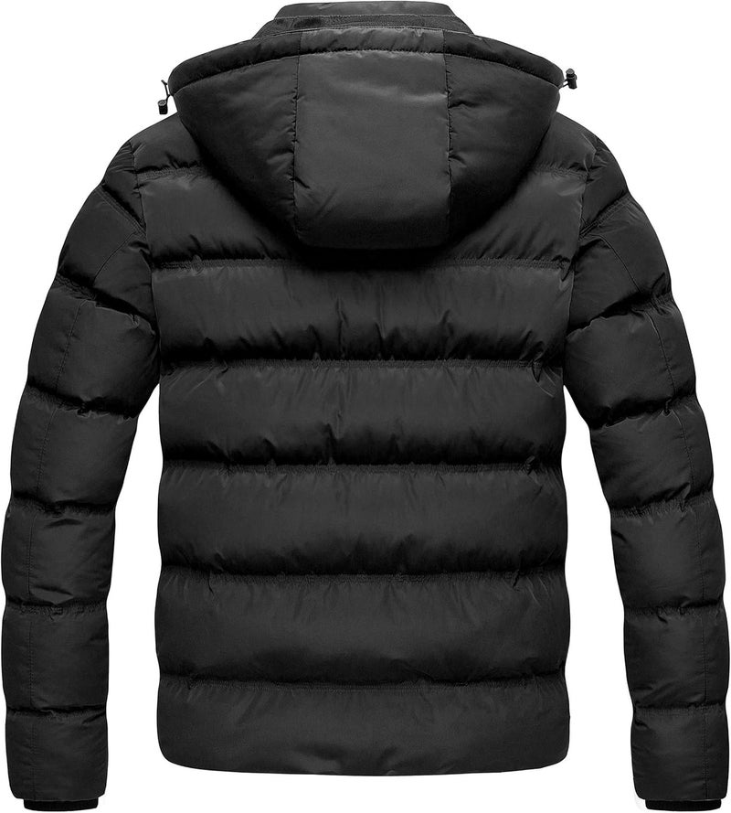 CREATMO US Men's Waterproof Puffer Jacket - Black XL - Image 2