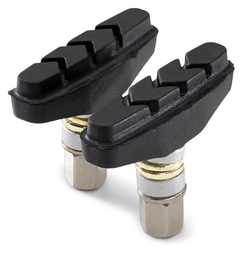 Schwinn Bike Brake Pads with Threaded Post, Designed for Linear Pull Brakes, Heavy-Duty Braking Material, Curved Design for Rim Contact, Brake Pads Replacement for Most Bikes - Image 1