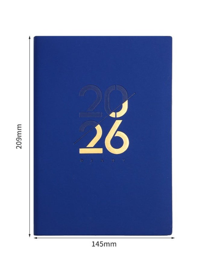 PINKSAMA 2026 Planner Diary Notebook Academic Calendar Monthly Weekly Daily Planner A5 Lined Leather Hardcover Notebook Premium Thick Paper Suitable for Office Home School Writing Staff Student Gift - Image 1