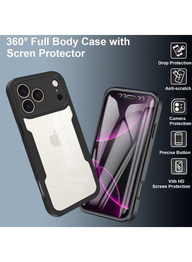 HYH iPhone 17 Pro Max Case, 360° Full Body Coverage Front & Back Shockproof Protective Cover - Image 3