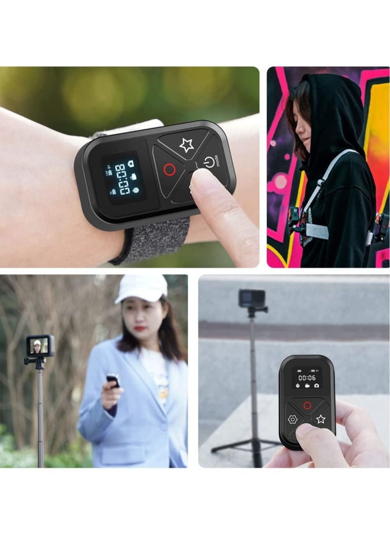 SYOSI - Wireless Bluetooth Remote Control for Gopro HERO 11 HERO 10 HERO 9 HERO 8 Max Waterproof Camera Controller Remote with Wrist band - Image 1