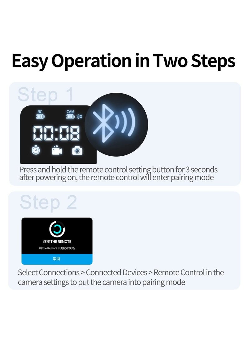 SYOSI - Wireless Bluetooth Remote Control for Gopro HERO 11 HERO 10 HERO 9 HERO 8 Max Waterproof Camera Controller Remote with Wrist band - Image 1