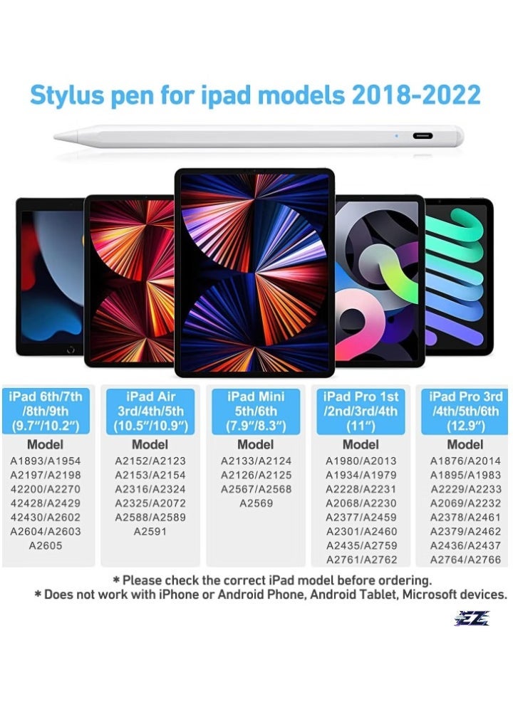 ELTRAZONE Stylus Pen for iPad – Active Pencil with 10 Min Quick Charge, Palm Rejection & Tilt Sensor, Magnetic Design, Compatible with iPad Pro 11"/12.9", iPad 10/9/8/7/6, iPad Mini 5/6, iPad Air 3/4/5 - Image 2