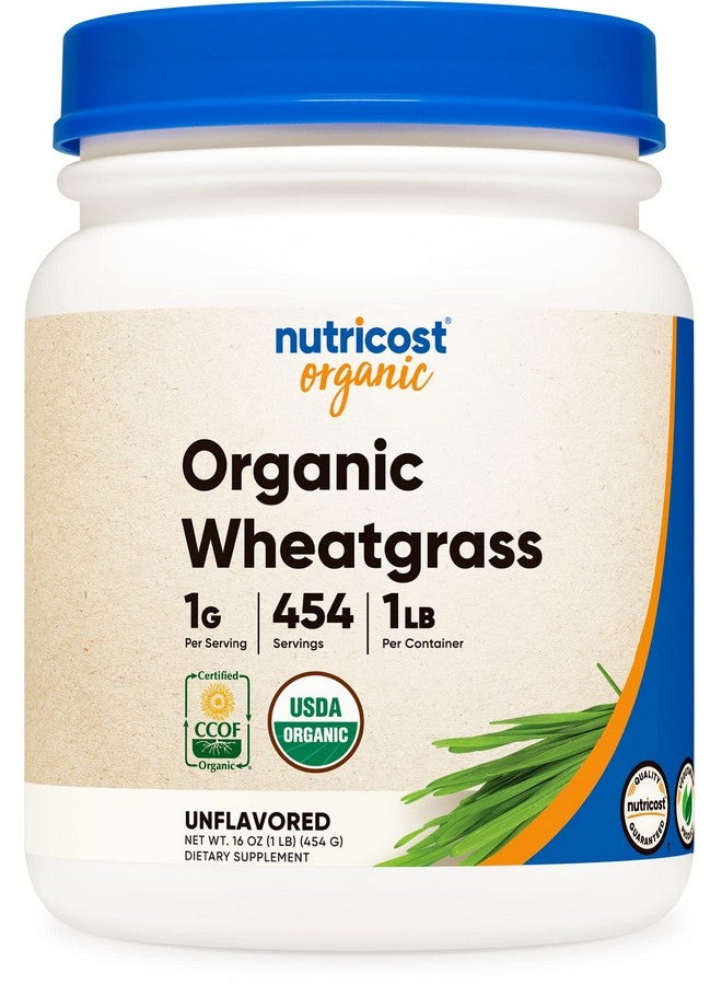 Nutricost Organic Wheatgrass Powder 1 Lb Nongmo Superfood - Image 1