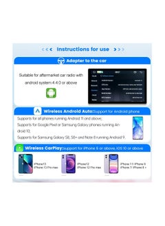 Carlinkit Carlinkit Adapter for Aftermarket Android Head Unit  CarPlay and Android Auto 2 in 1 Dongle Support Mirrorlink/Voice Control/Steering Wheel Control- Only Fit for Android Car Radio  - Image 2