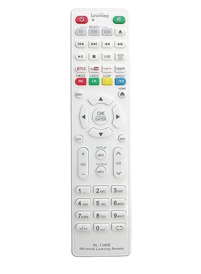 Neuronmart HL-1340E Intelligent Learning Type Universal Remote Works with All Smart Tv, Set-Top Box & DVD Player TV Remote No. 53 - Please Match The Image with Your Old Remote - Image 3