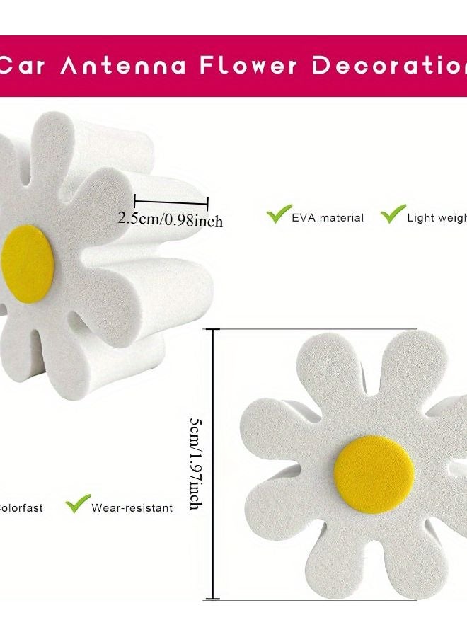 Purple Daisy Car Antenna Topper EVA Material Decorative Exterior Accessory For All Vehicles - Image 3