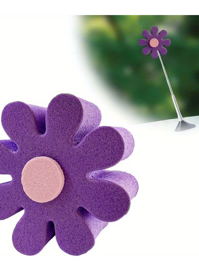 Purple Daisy Car Antenna Topper EVA Material Decorative Exterior Accessory For All Vehicles - Image 1