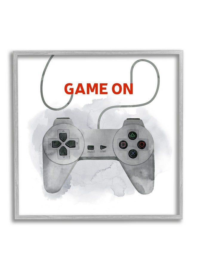 Stupell Industries - Game On Gamer Joystick Controller Framed Giclee Art, Design By Grace Popp - Image 1