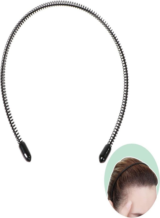طوق شعر Flysales® أسود مرن معدني زنبركي، مموج متعرج، سلسلة مانعة للانزلاق، طوق شعر للاستخدام اليومي للجنسين (التصميم 11) - Image 3