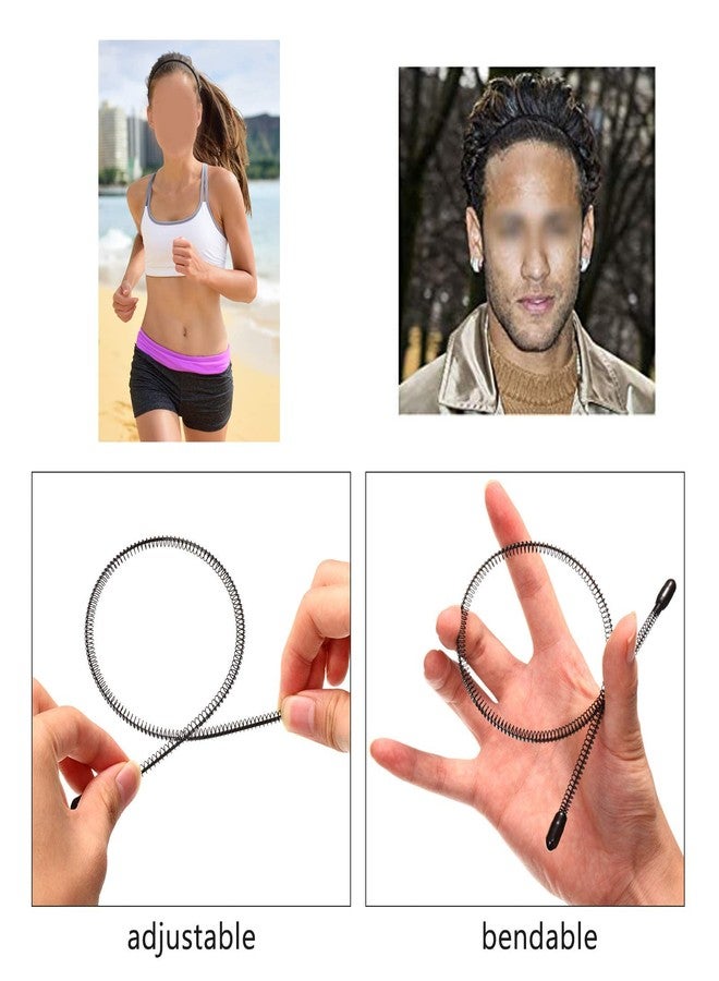 طوق شعر Flysales® أسود مرن معدني زنبركي، مموج متعرج، سلسلة مانعة للانزلاق، طوق شعر للاستخدام اليومي للجنسين (التصميم 11) - Image 1
