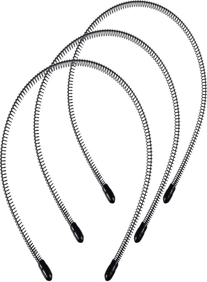 طوق شعر Flysales® أسود مرن معدني زنبركي، مموج متعرج، سلسلة مانعة للانزلاق، طوق شعر للاستخدام اليومي للجنسين (التصميم 11) - Image 4