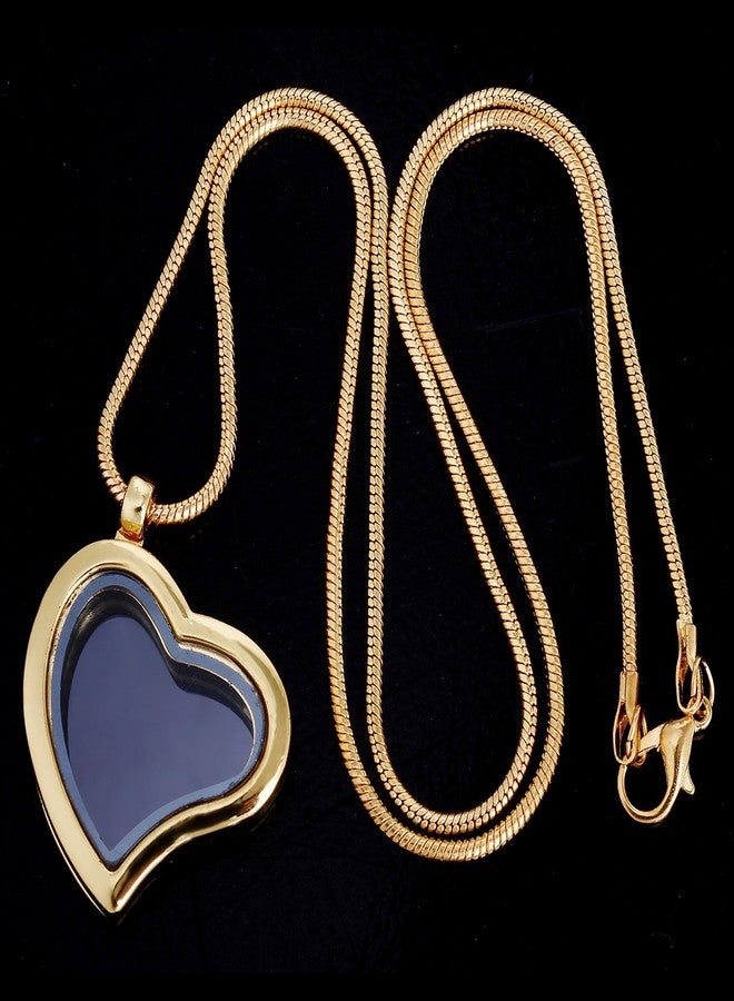 روبيكا قلادة روبيكا ليفينج ميموري هارت لوكيت، سلسلة ثعبان، تعليقة كريستال عائمة، لون ذهبي، 10 قطع - Image 4