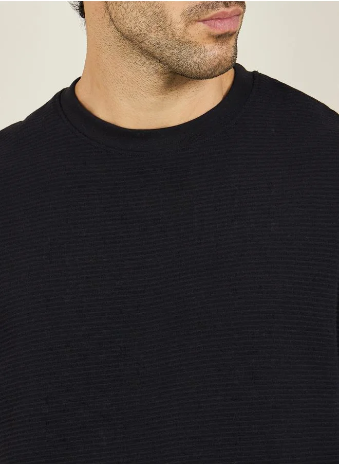 Styli Premium Oversized Ottoman Knit T-shirt