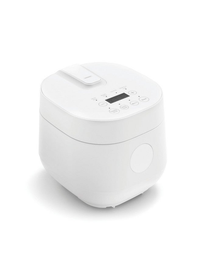 GreenLife GreenLife Digital Rice Cooker, 2 Cups Uncooked/4 Cooked Rice, PFAS & PFOA-Free Removable Ceramic Dishwasher Safe Pot, Healthy Cooking, Auto Presets & Keep Warm, Touchscreen, Paddle Included, White  - Image 1