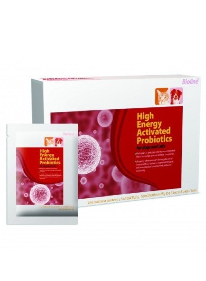 Bioline بروبيوتيك نشط من بيولين للكلاب والقطط 25غ - Image 1