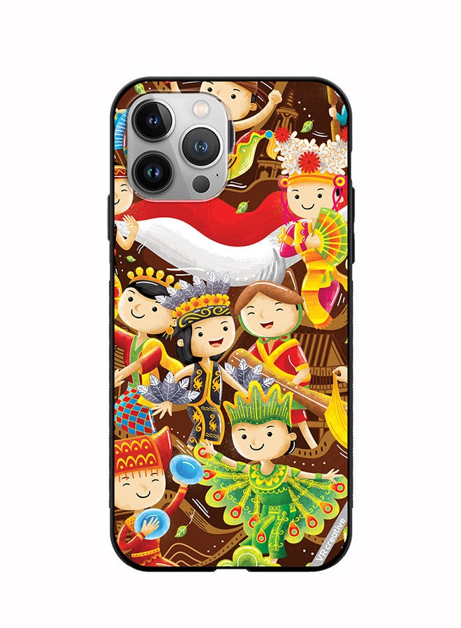 VR CREATIVE Protective Case Cover For Apple iPhone 11 Pro Indonesian Cartoon Design Multicolour - Image 1