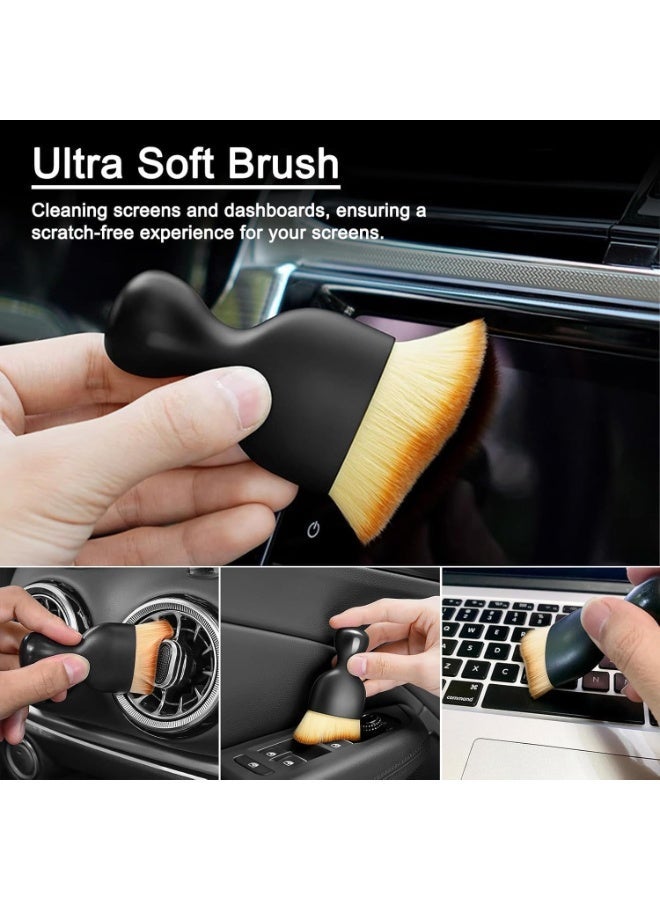 YelaJoy 7PCS Car Detailing Brush Set, Ultra Soft Detail Brushes, Automotive Cleaning Brush Kit for Wheels, Air Vent, Leather Seats, Vehicles Auto Exterior Interior Detailing Brushes Tool - Image 2