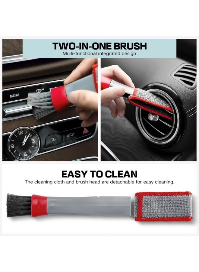 YelaJoy 7PCS Car Detailing Brush Set, Ultra Soft Detail Brushes, Automotive Cleaning Brush Kit for Wheels, Air Vent, Leather Seats, Vehicles Auto Exterior Interior Detailing Brushes Tool - Image 5