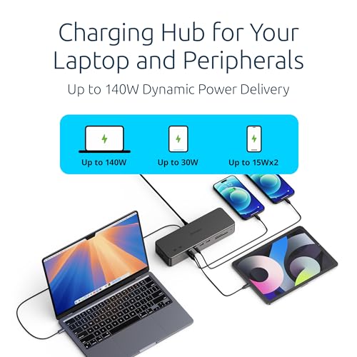 Kensington EQ Pro Thunderbolt™ 5 Dock Designed for MacBook, Optimized for M-Series Pro/Max Models, 140W PD, 80Gbps Data Transfer, Built-in and Lockable PCle M.2 SSD Slot for Quick Storage K33612NA - Image 5