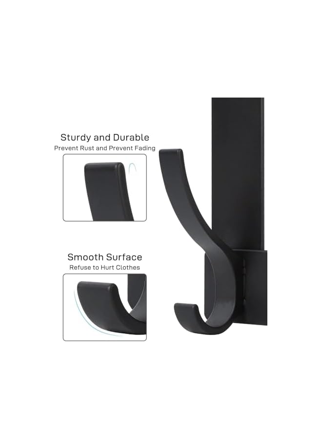 promass Over The Door Hook Hanger, Hat Rack Door Towel Hooks for Hanging, Heavy Duty Over Door Hanger for Clothes Bags Towel Caps Bathroom Door Coat Hanger - Image 2