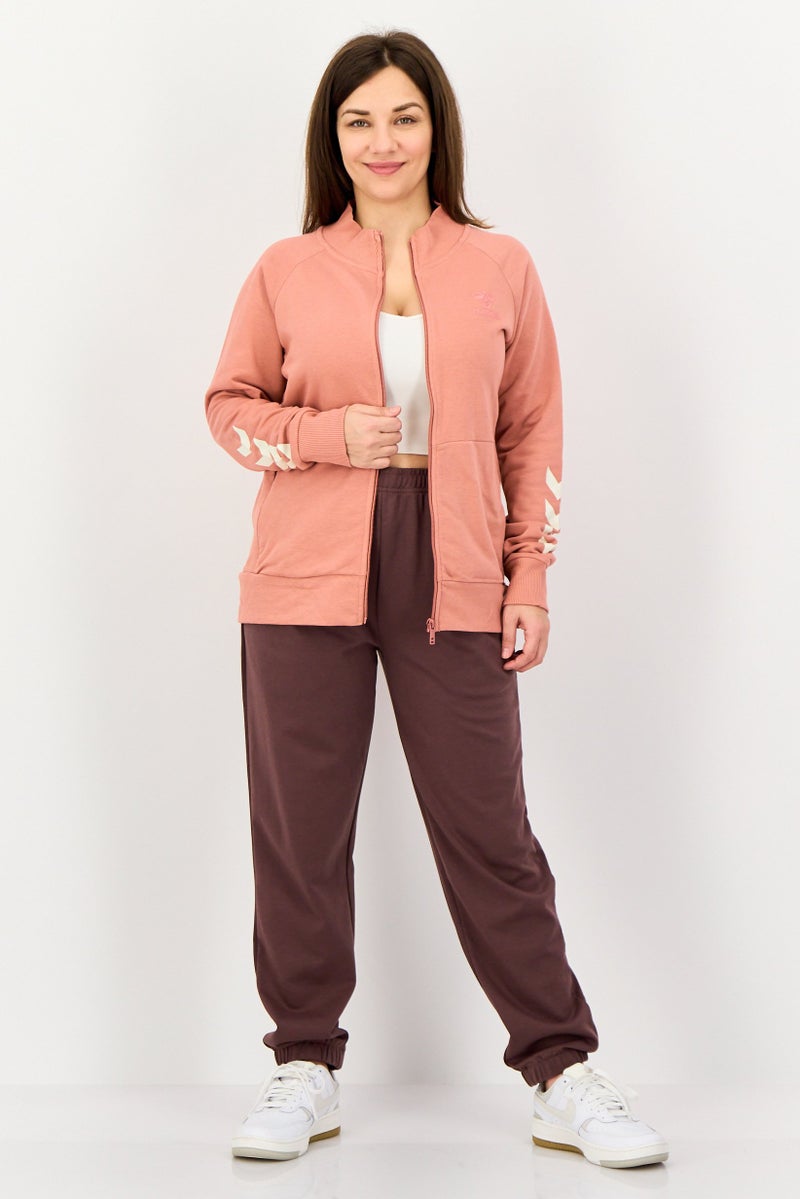 Hummel Women Sportswear Fit Long Sleeve Outdoor Sweatshirt, Dusty Pink - Image 2