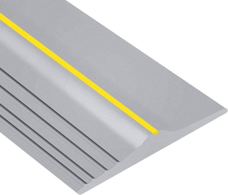 Papillon Universal Garage Door Bottom Threshold Seal Strip - Weatherproof Rubber DIY Weather Stripping Replacement (16.5Ft, Grey) - Image 1