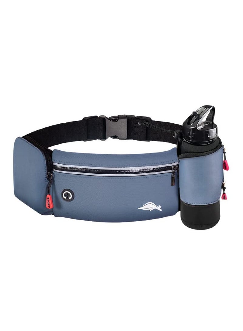 Excefore Running Belt Bag, Running Belt Bag with Foldable Water Bottle Holder, Running Phone Holder for Women and Men, Water Resistant and Non Bouncing, Perfect for Running, Cycling and Walking - Image 1