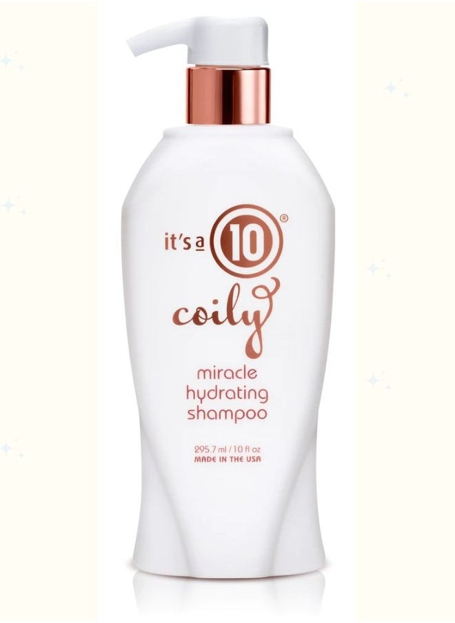 It's a 10 Haircare Miracle Coily Hydrating Shampoo, 10 oz, Curly and Wavy Hair Care, Deep Moisturizing Formula, Frizz Control Shine, Buildup Removal and Hair Strength  - Image 1