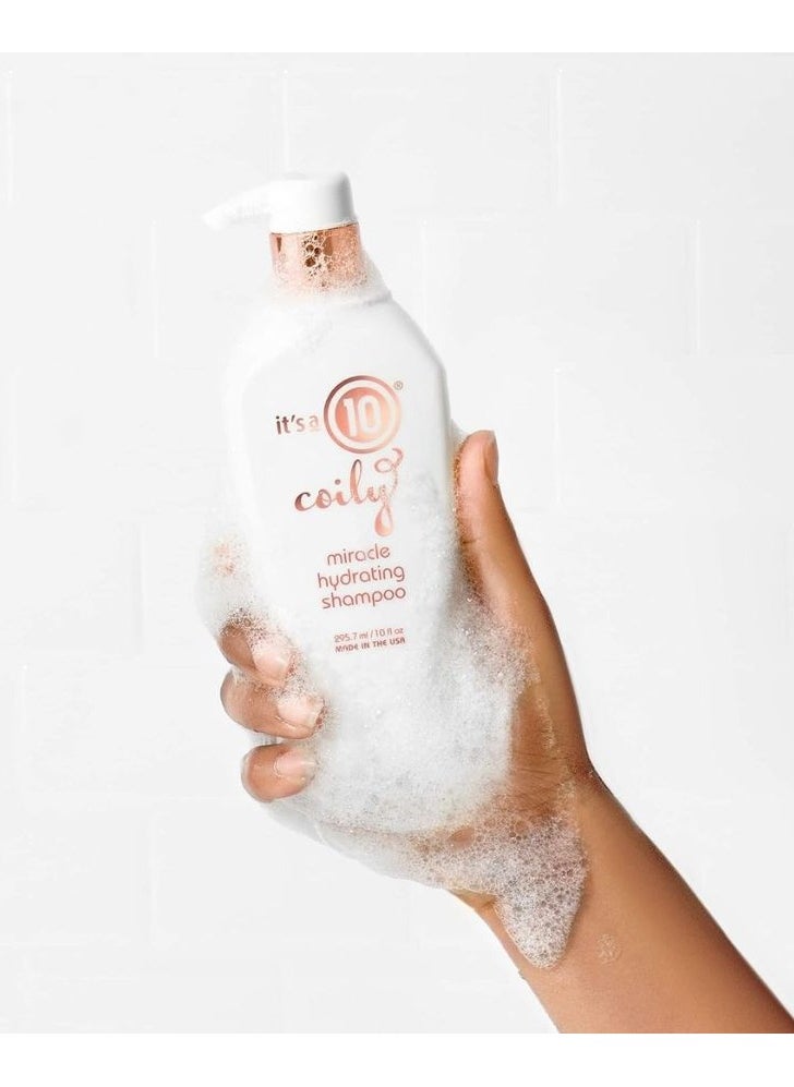 It's a 10 Haircare Miracle Coily Hydrating Shampoo, 10 oz, Curly and Wavy Hair Care, Deep Moisturizing Formula, Frizz Control Shine, Buildup Removal and Hair Strength  - Image 4