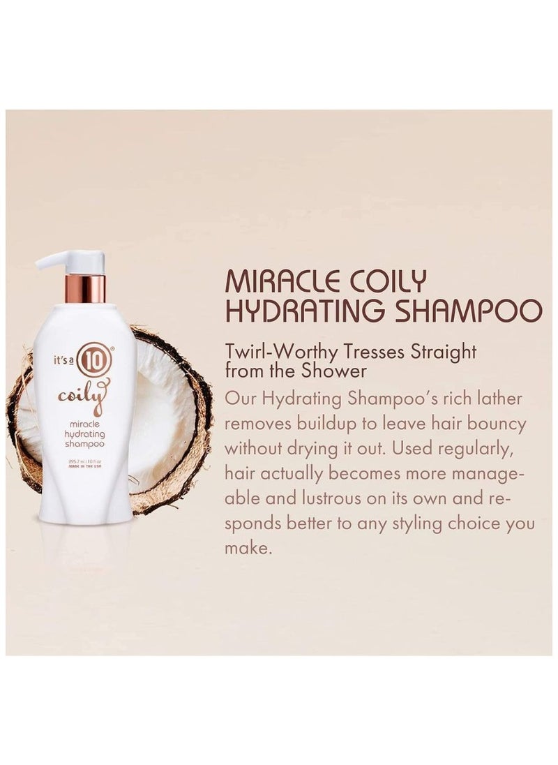 It's a 10 Haircare Miracle Coily Hydrating Shampoo, 10 oz, Curly and Wavy Hair Care, Deep Moisturizing Formula, Frizz Control Shine, Buildup Removal and Hair Strength  - Image 2