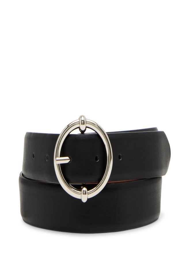 ستيف مادن حزام بنطال نسائي قابل للعكس من ستيف مادن، لون أسود/كونياك، مقاس L - Image 1