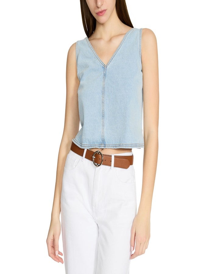 ستيف مادن حزام بنطال نسائي قابل للعكس من ستيف مادن، لون أسود/كونياك، مقاس L - Image 3