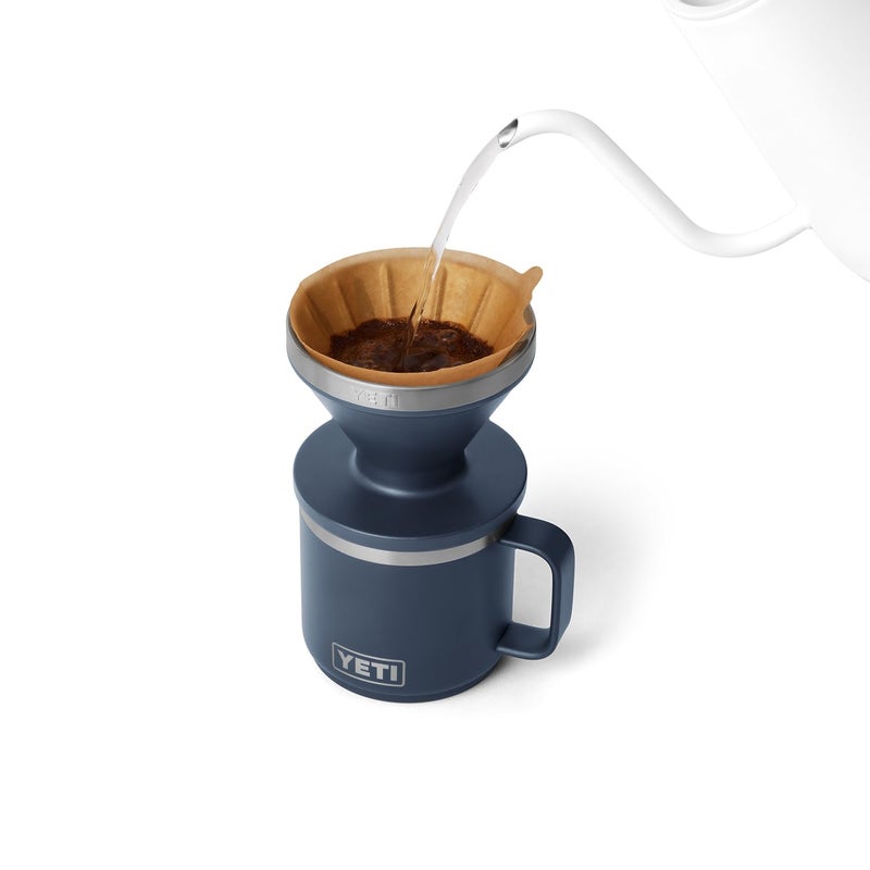 YETI Pour Over Coffee Maker Accessory Ramblers, Designed for Perfect Coffee Extraction Anywhere, Stainless Steel, fits any V60 Filter, Navy - Image 3