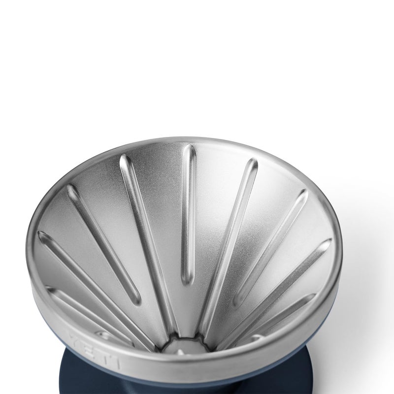 YETI Pour Over Coffee Maker Accessory Ramblers, Designed for Perfect Coffee Extraction Anywhere, Stainless Steel, fits any V60 Filter, Navy - Image 5