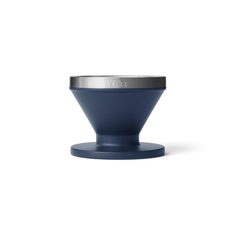 YETI Pour Over Coffee Maker Accessory Ramblers, Designed for Perfect Coffee Extraction Anywhere, Stainless Steel, fits any V60 Filter, Navy - Image 1