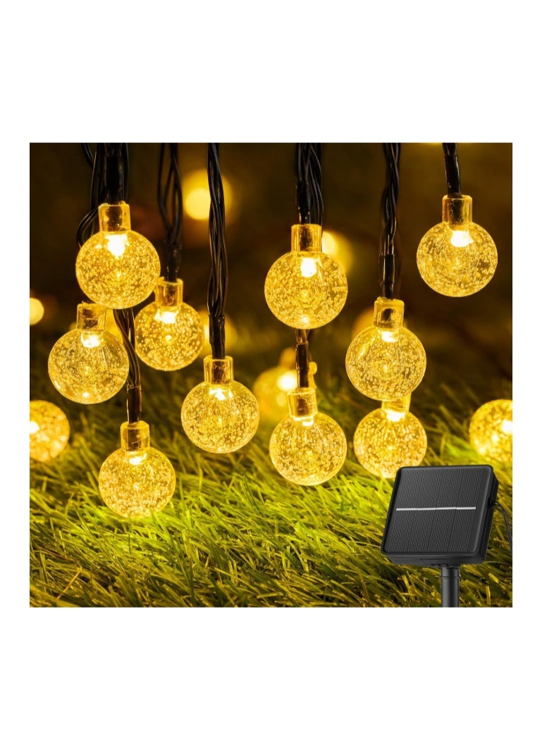 Brightown Solar String Lights Outdoor 60 Led 35.6 FT Crystal Globe Lights with 8 Lighting Modes, Waterproof Solar Powered Patio Lights for Garden Yard Porch Wedding Party Decor - Image 1