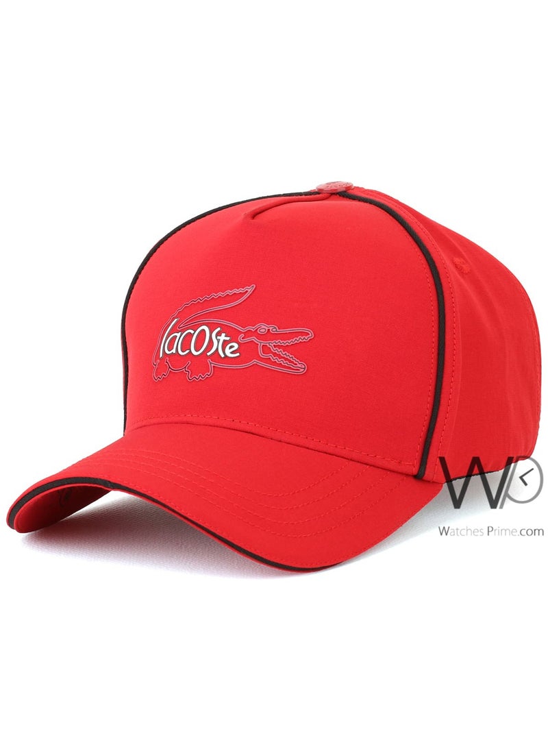 LACOSTE Lacoste Sport CROC Baseball Red Cap Cotton Hat  - Image 1